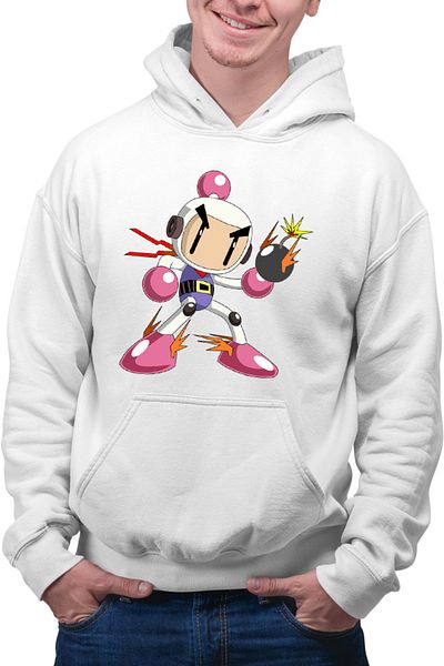 OEM Men's Bomberman Angry Japanese Multiplayer Hoodie