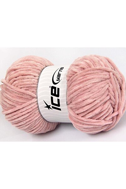 Ice yarns 4x100 جرام. شينيل بيبي لايت ميكرو فايبر بودرة بينك شتوية، بيبي، شينيل