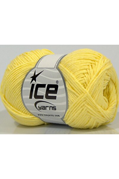 Ice yarns 8x50 جرام. خيوط صيفية من أكريليك الخيزران، لون أصفر ليموني، من لوري...