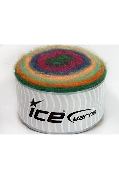 Ice yarns 2×200 جرام. خيوط أنجورا، صوف، أكريليك، أخضر، أزرق، برتقالي، فوشيا، ...