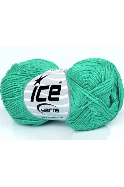 Ice yarns 6×50 جرام. خيوط قطنية صيفية خضراء من القطن المرسيريزد من ألمينا، قط...