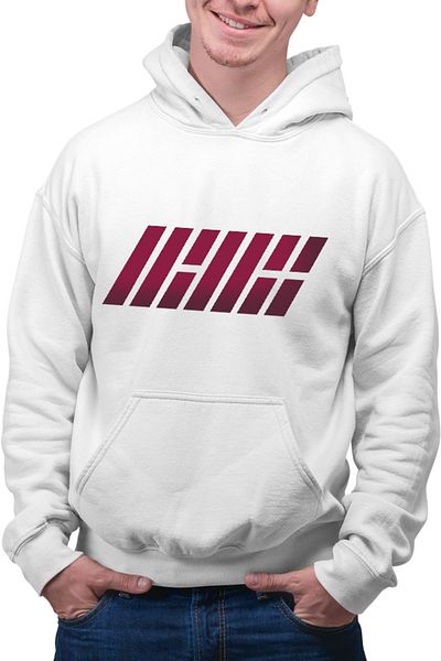 OEM Men's Hoodie iKon Logo Korea Flah 7 Members G Entertainment
