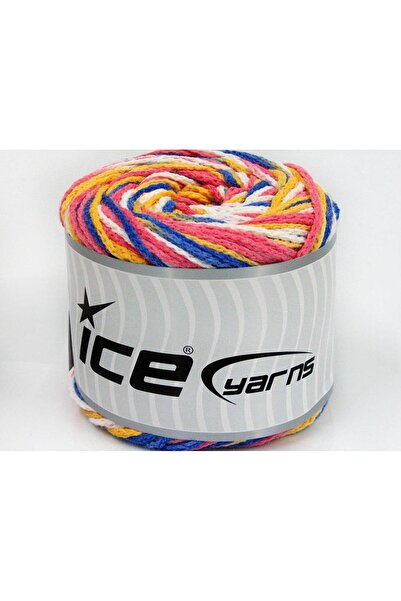 Ice yarns (2 قطعة 150 جرام) CAKES AIR أكريليك 2 عبوة وردي، أبيض،