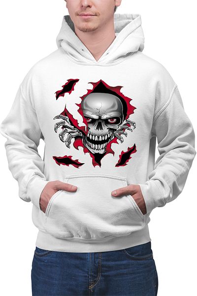 OEM Men's Hoodie Predator Biker Skull Logo Motor Skeleton