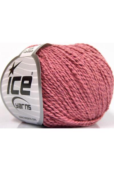 Ice yarns 4x50 جرام. حرير قطني، قطن وردي فاخر، حرير، خيوط صيفية، قطن