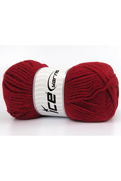 Ice yarns 4x100 جرام. زيردا ألباكا، درالون أحمر فاخر، ألباكا، شتوي، صوف ممشط