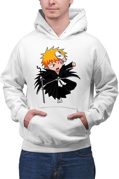 OEM Men's Hoodie Bleach Ichigo Anime Drawings Rukia Insta