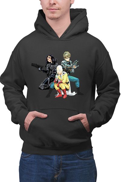 OEM Men's Hoodie Battle Angel Alita Gally Saitama Genos Trio Fight