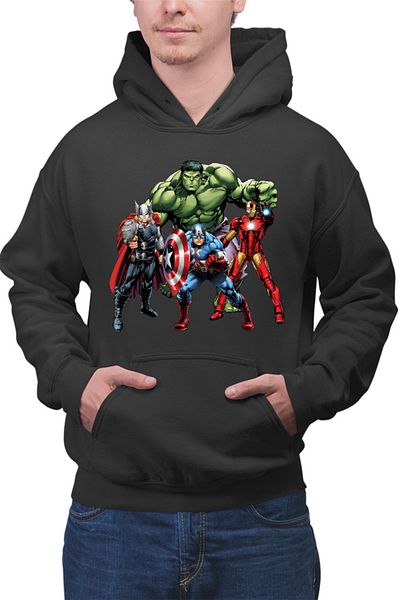 OEM Men's Hoodie Thor Hulk Ironman Captain America Cool Pose Animation