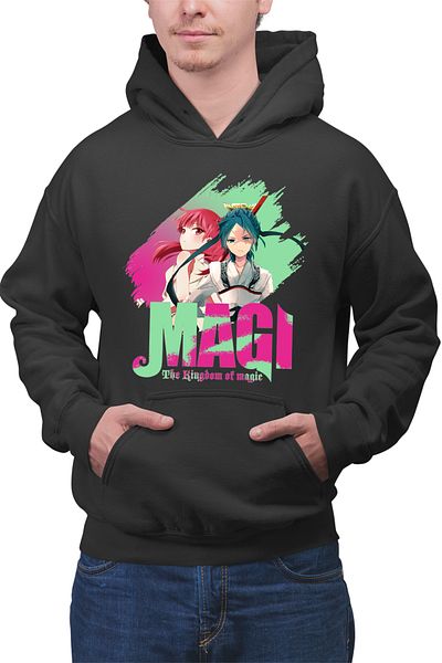 OEM Men's Hoodie Magi The Labyrinth of Magic Morgiana Hakuryuu Logo Brush