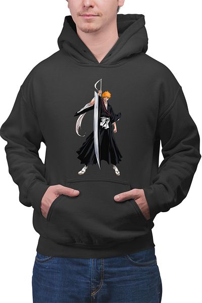 OEM Men's Hoodie Bleach Ichigo Anime Death Japan Warrior