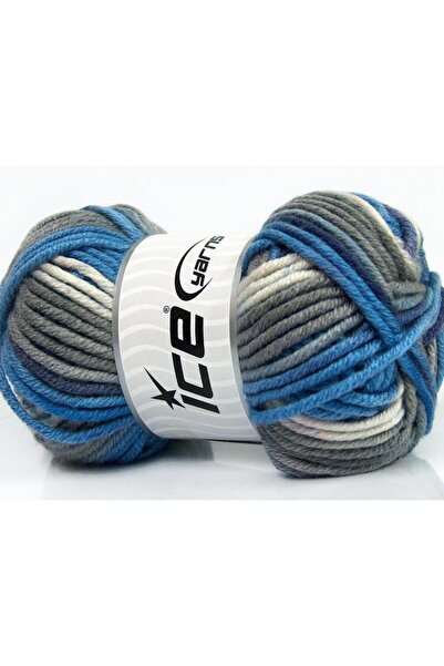 Ice yarns مجموعة من 4 خيوط من خيوط الجليد بوزن 100 جرام، خيوط كبيرة الحجم مقا...