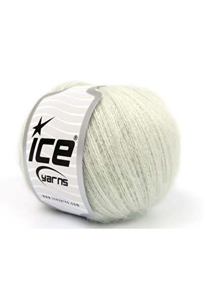 Ice yarns 8x50 جرام. صوف أليس فائق النعومة، أكريليك رمادي فاتح للشتاء، رقيق ج...