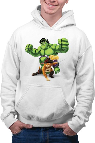 OEM Men's hoodie Shrek Puss In The Boots Hulk Marvel DC Cat
