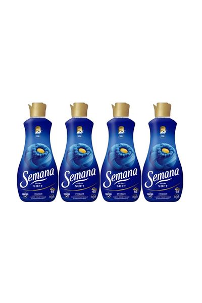 Semana Set of 4 x Super Soft Fabric Conditioner 1.3L Protect 65 Washes