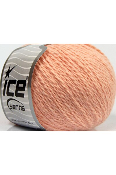 Ice yarns 6×50 جرام. أنجورا كشمير، كشمير أنجورا فاخر بلون السلمون الفاتح، أنج...