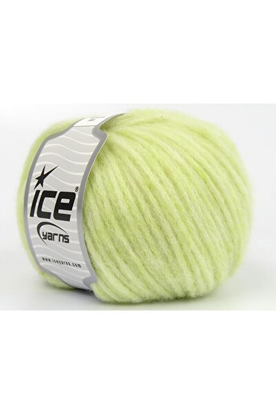 Ice yarns 4x50 جرام. خيوط بيبي ألباكا إير خضراء فاتحة فاخرة، ألباكا، ميرينو، ...
