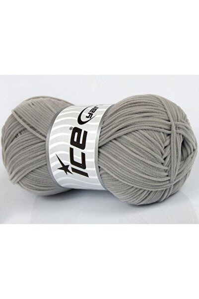 Ice yarns 8x50 جرام. سويدي شينيل مايكرو فايبر رمادي فاتح شتوي، شينيل