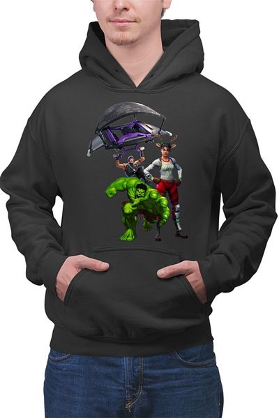 OEM Men's Hoodie Hulk Fortnite Jump Parachute America Captain