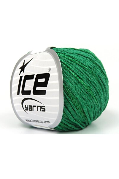 Ice yarns 6×50 جرام. فيسكوز صيفي، قطن، فسكوز أخضر داكن، خيوط صيفية، قطن