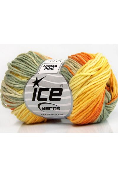 Ice yarns 8x50 جرام. خيوط صيفية من الأكريليك والقطن من لورينا برينت، بألوان ب...