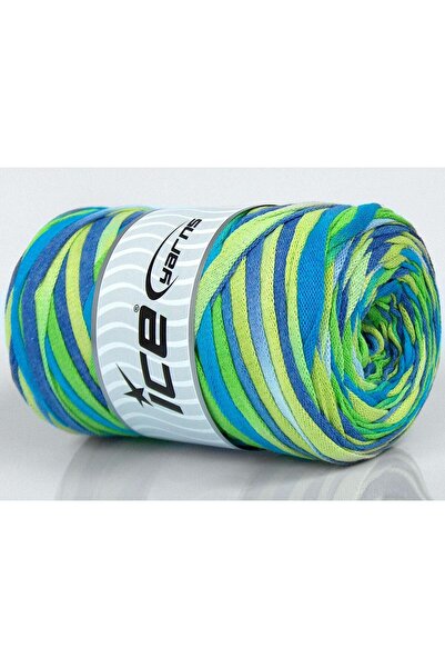 Ice yarns 1×250 جرام. شريط فيسكوت ملون، فيسكوز، قطن أزرق، أرجواني، ألوان خضرا...
