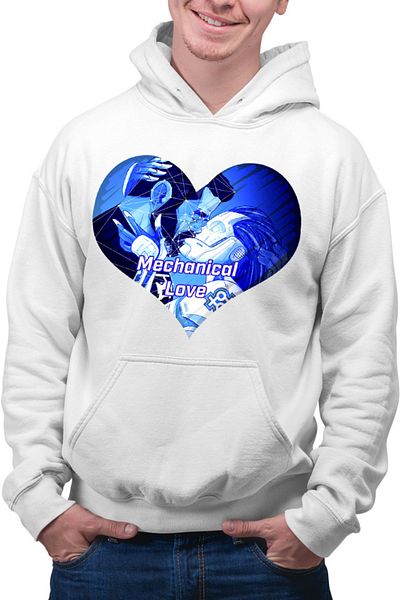 OEM Men's Hoodie NFT XOXO Heart Robot Cyber Human Artificial