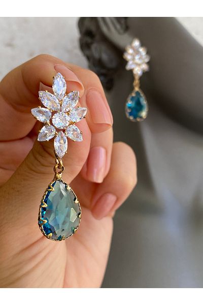 Lucios Vip Evening Glittering Pendant Earrings