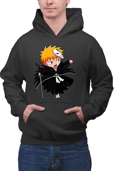 OEM Men's Hoodie Bleach Ichigo Anime Drawings Rukia Insta