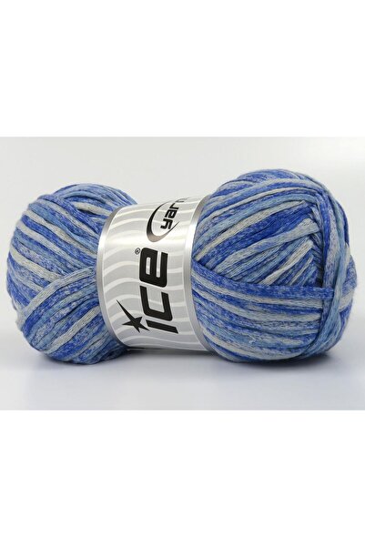 Ice yarns مجموعة من 4 × 100 جرام من خيوط القطن الملونة بالثلج (100% قطن) بألو...