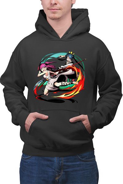OEM Men's hoodie Magi The Labyrinth of Magic Anime Fight Hakuryuu