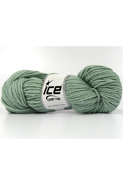 Ice yarns 3x100 جرام. صوف عضوي سميك بلون النعناع الأخضر الفاخر، شتوي، صوف، 10...