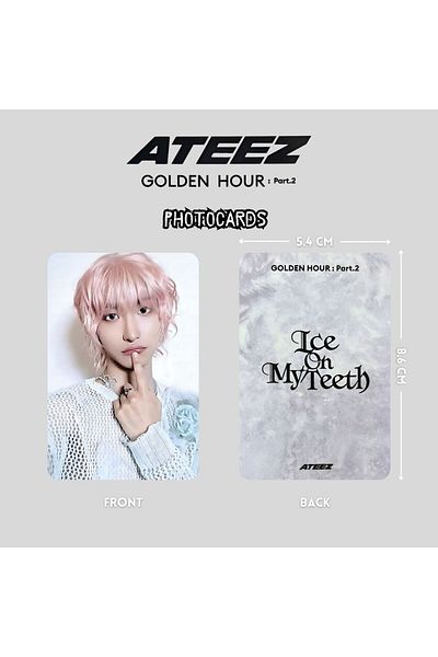 Kpop Dünyasi ATEEZ Seonghwa '' Golden Hour : Pt2 '' Σετ φωτογραφικών καρτών