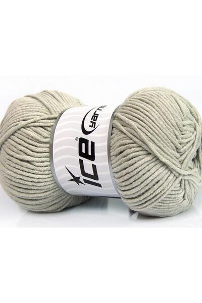 Ice yarns Lot of 4 X 100Gr Skeins Lorena Worsted (55% Cotton) Yarn Light Gray