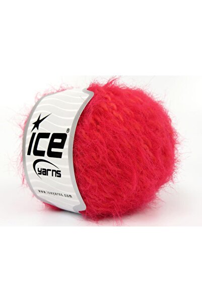 Ice yarns 6×50 جرام. فرو ميرينو فاخر بلون السلمون الداكن، ميرينو، شتوي، صوف
