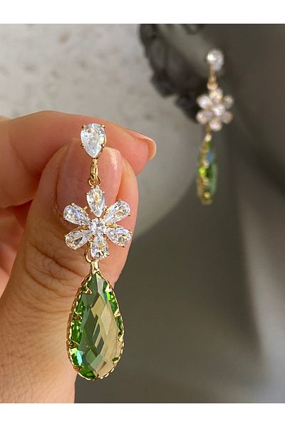 Lucios Vip Evening Flower Pendant Earrings