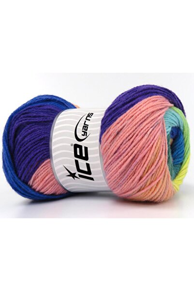 Ice yarns مجموعة من 4 × 100 جرام من خيوط الغزل السحرية الخفيفة، ألوان السلمون...