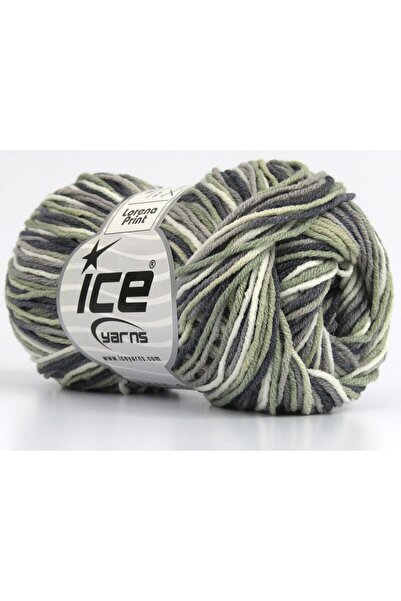 Ice yarns 8x50 جرام. خيوط صيفية من الأكريليك والقطن الأبيض، بألوان رمادية، من...