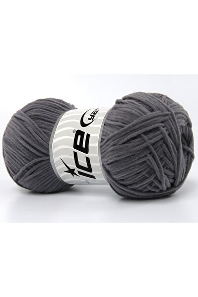 Ice yarns 6×50 جرام. نوبوك شينيل ميكرو فايبر رمادي شتوي، شينيل