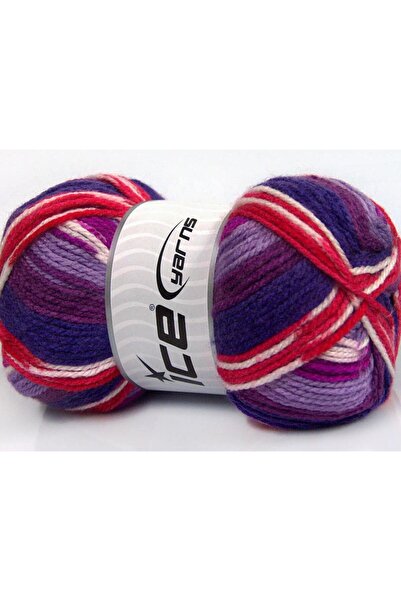 Ice yarns مجموعة من 4 × 100 جرام من خيوط آيس يارنز المفضلة ذات الألوان العرقي...