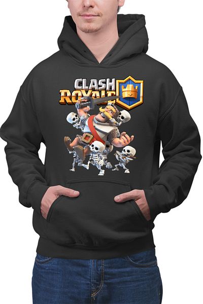 OEM Men's Hoodie Clash Royale Skeleton Full Team Aggressive Plan Game