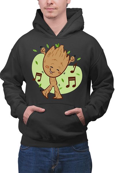 OEM Men's sweatshirt Baby Groot Music Love Dance Marvel
