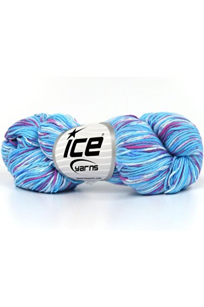 Ice yarns 3x100 جرام. كشمير مصبوغ يدويًا، أبيض، مارون، أوركيد، ألوان الفيروز ...