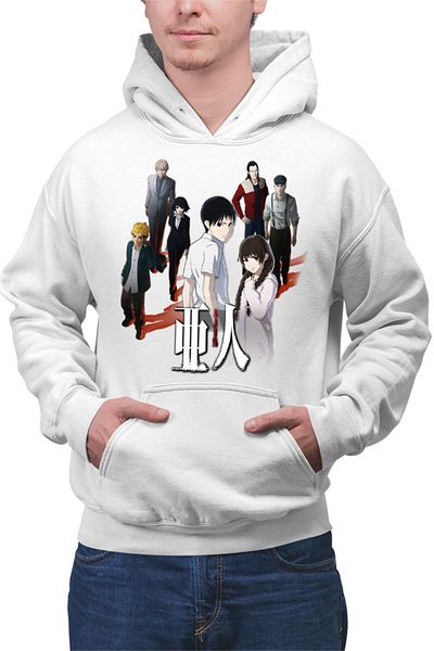 OEM Men's Hoodie Ajin Main Group Seinen Manga Anime Otaku