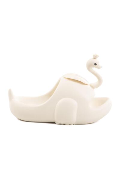 WALKWAY Swan Lightweight Flexible Children's White Slippers