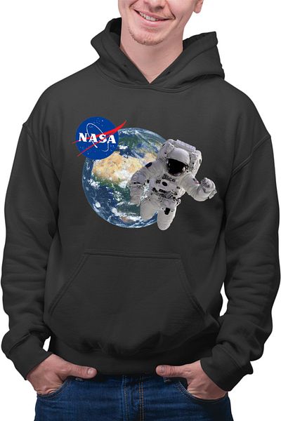 OEM Men's NASA Astronaut Earth Planet Universe Hoodie