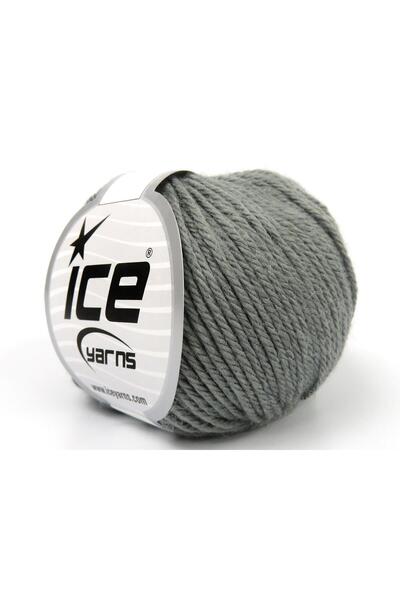 Ice yarns 8x50 جرام. خيوط ناعمة من الأكريليك، رمادي صوفي شتوي، صوف، أكريليك