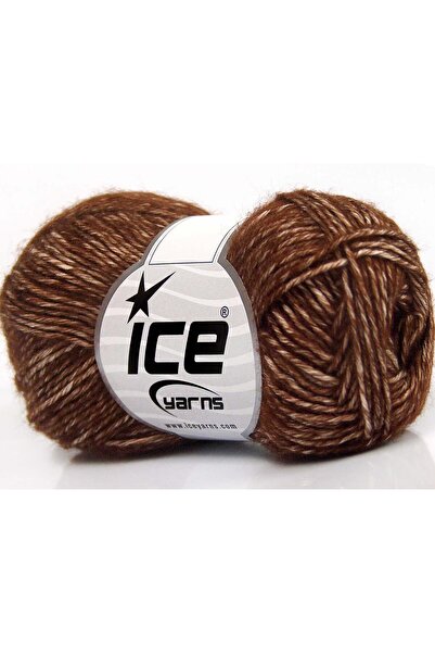 Ice yarns 8x50 جرام. خيوط دنيم أكريليك، خيوط صيفية بنية اللون من القطن، قطن