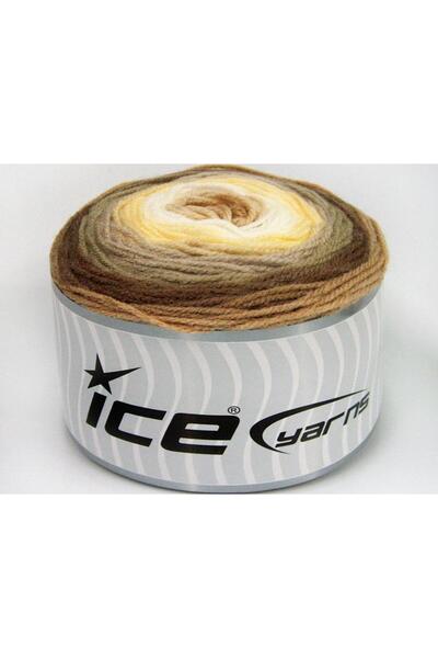 Ice yarns مجموعة من 3 × 100 جرام من خيوط آيس يارنز كيكس بيبي فاين، خيوط بنية ...