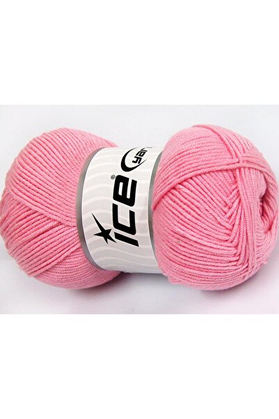 Ice yarns مجموعة من 4 خيوط من خيوط آيس يارنز لورينا (50% قطن) باللون الوردي ا...